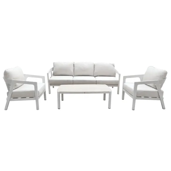 Elementa Cinnamon Set Salotto outdoor - Bianco - Pronta consegna
