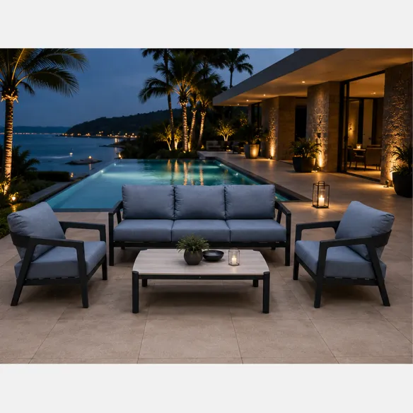 Elementa Cinnamon Conjunto de muebles de exterior - Antracita - Listo para entrega
