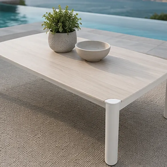 Elementa Cinnamon Conjunto de muebles de exterior para sala de estar - Blanco - Listo para entrega