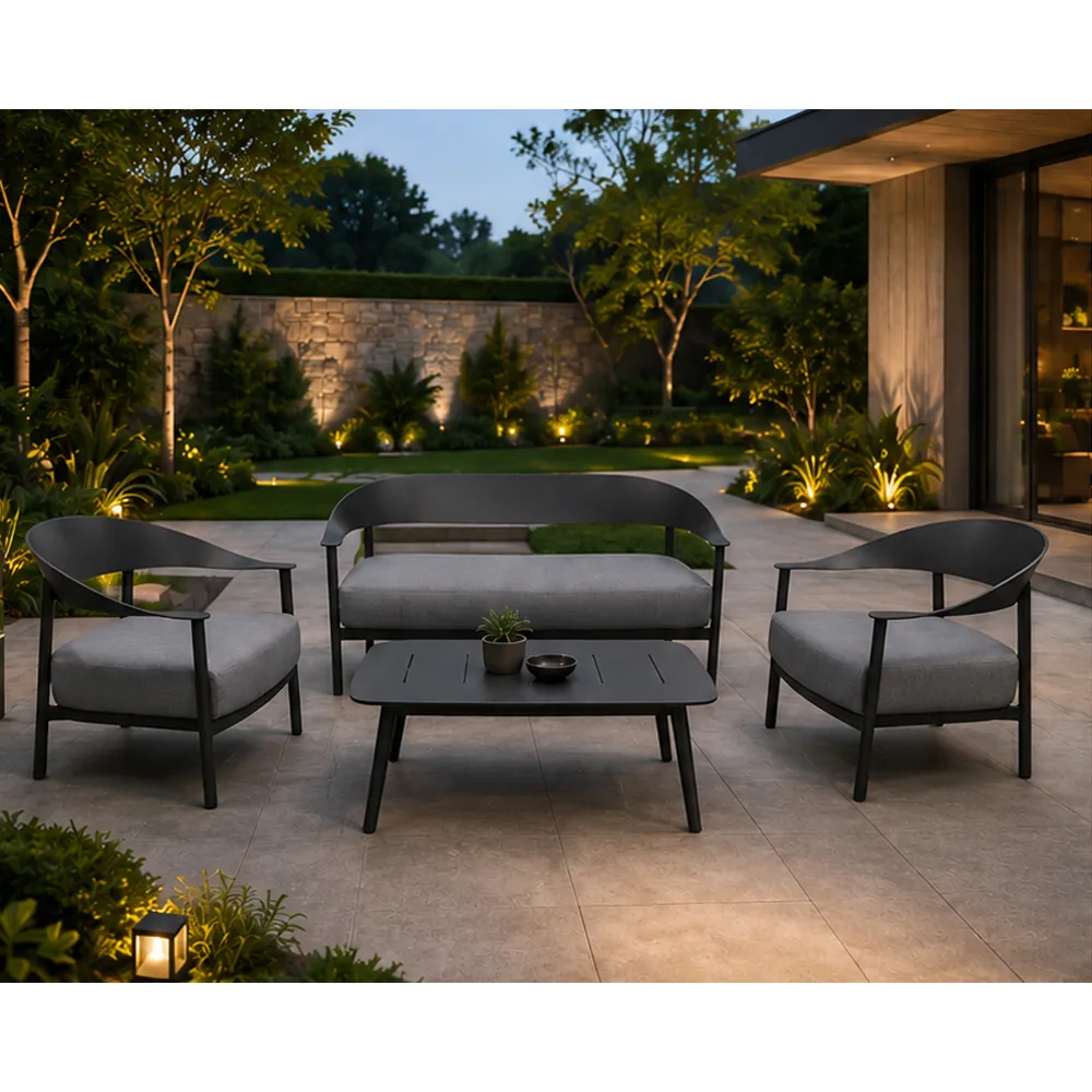 Elementa Pepper Outdoor-Wohnzimmer-Set – Anthrazit