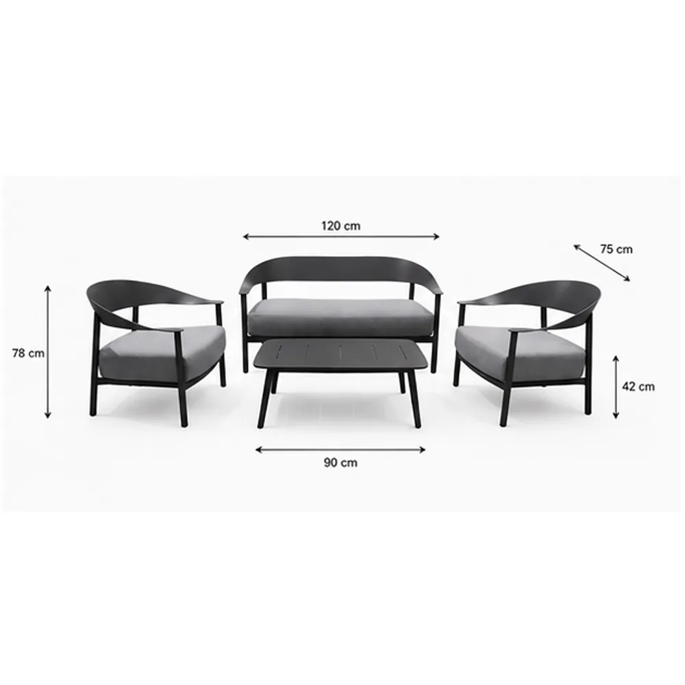 Elementa Pepper Ensemble de salon de jardin -...