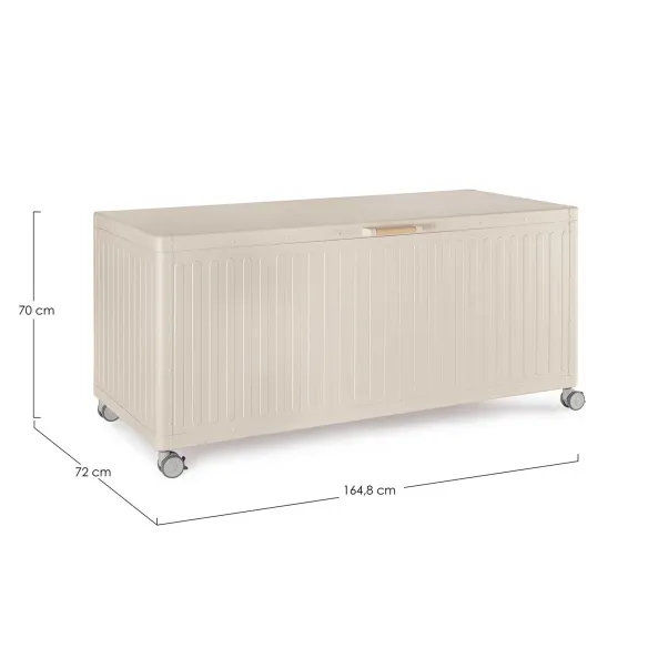 BIZZOTTO Trunk with cushion and wheels - Finish: Ocean silk