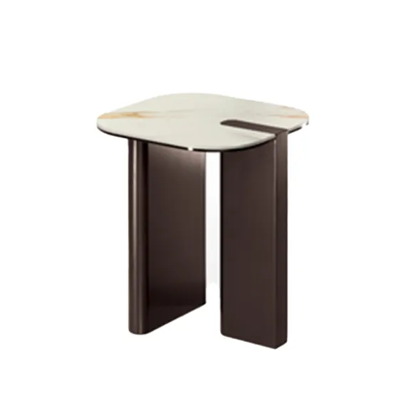 Stones Key Couchtisch – Calacatta-Gold-Keramik – Bronzemetall