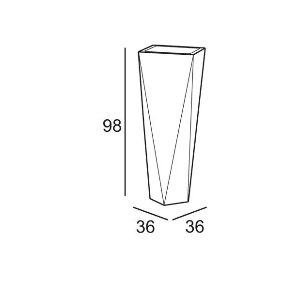 Vase Plust Collection Diamond H98cm