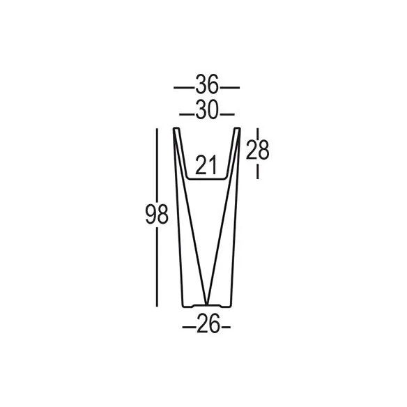 Vaso Plust Collection Diamond H98cm