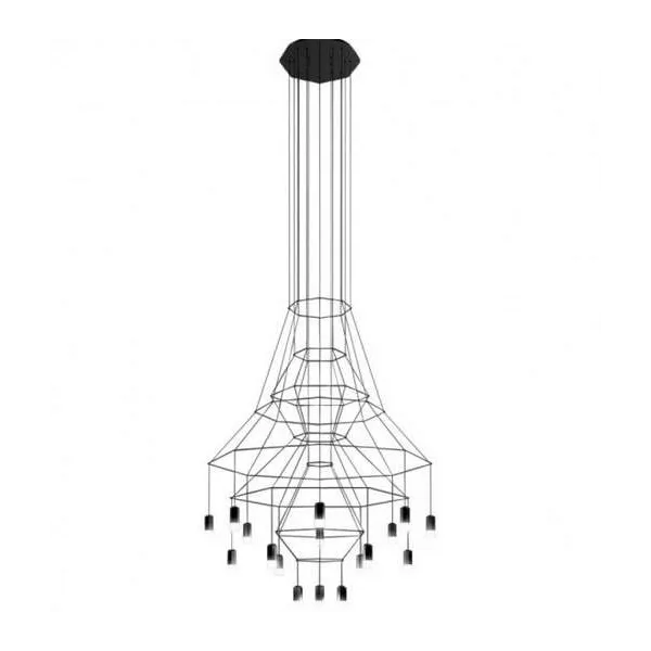 Lamp Suspension Vibia wireflowChandelier 0315 2