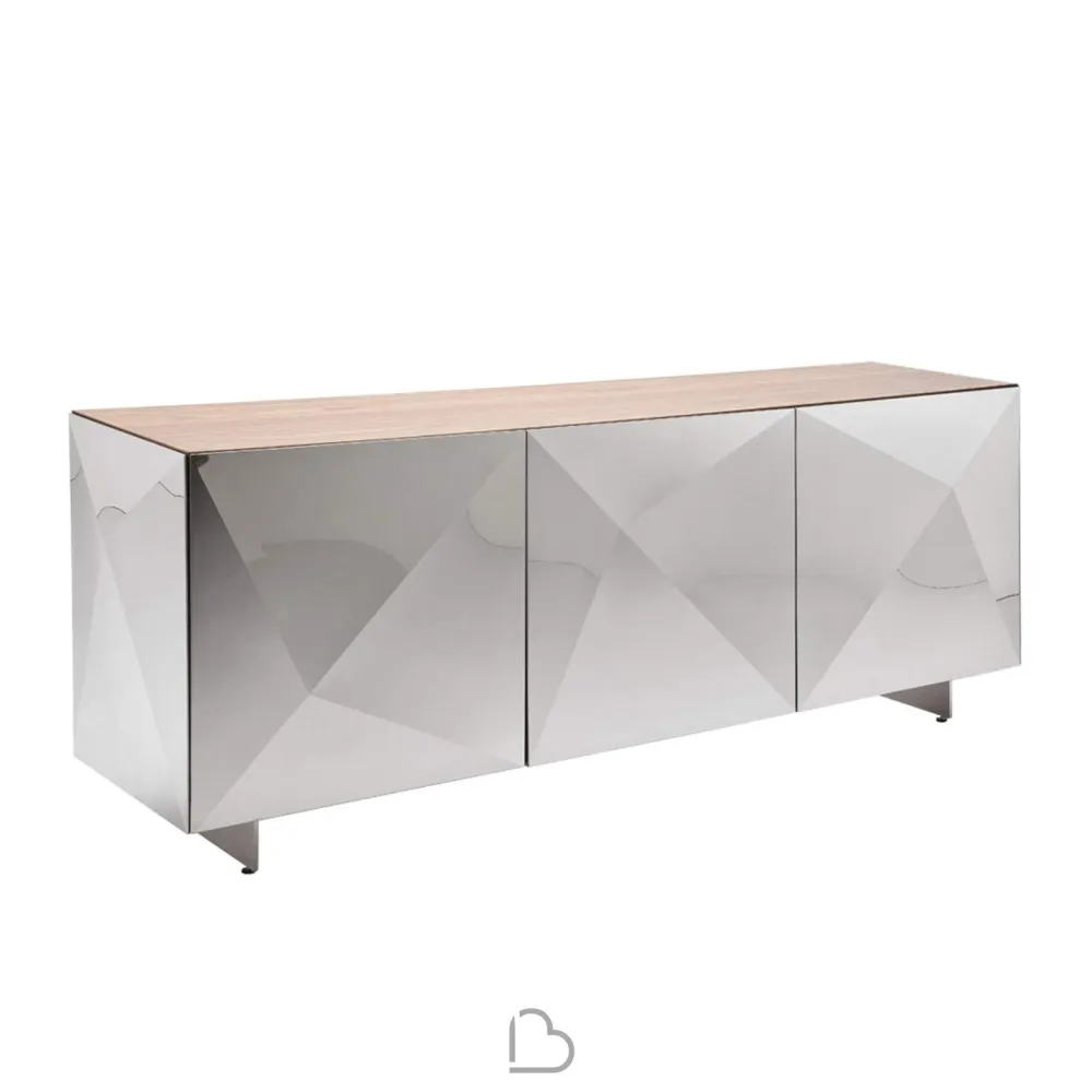 Buffet Riflessi Cubric Steel doors mirrored