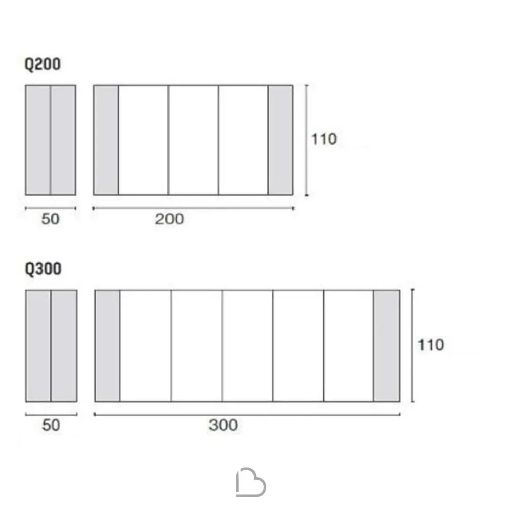 Consolle ausziehbar Riflessi Q200/Q300