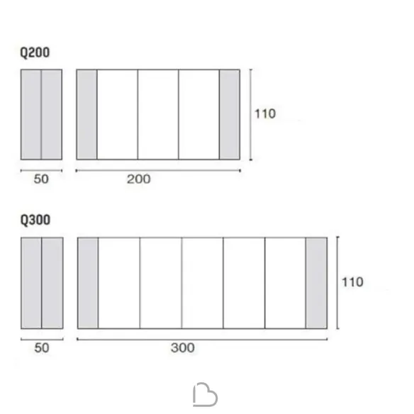 Consolle extensible Riflessi Q200/Q300