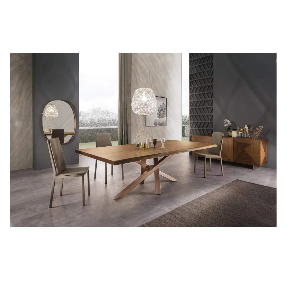 Table  Riflessi Shangai Gold 240x120x74 cm