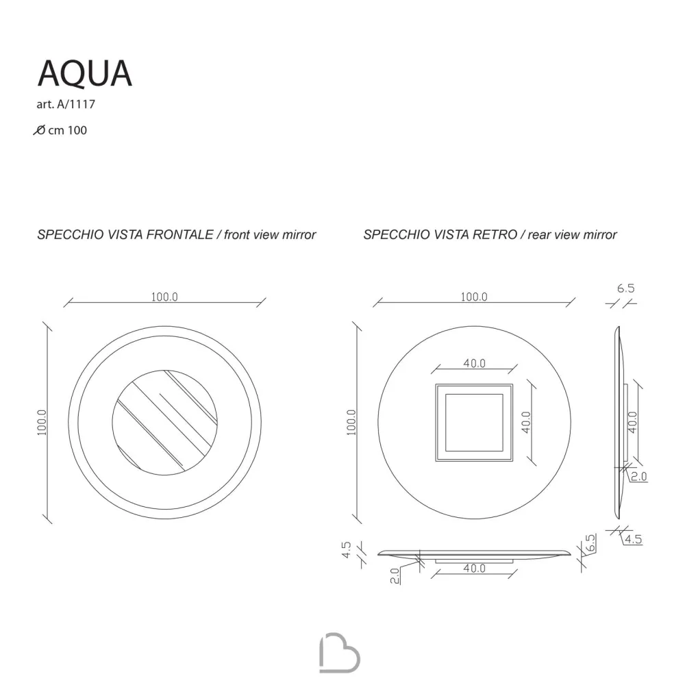 Spiegel Riflessi Aqua