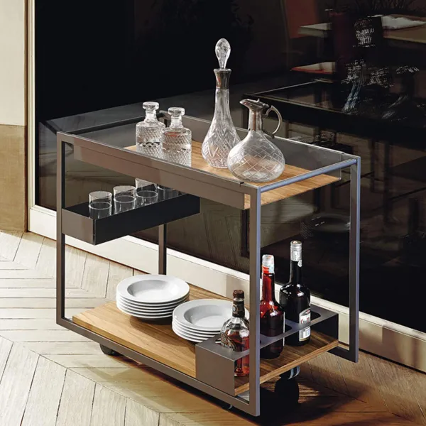 Cattelan Mojito Wood Trolley 2