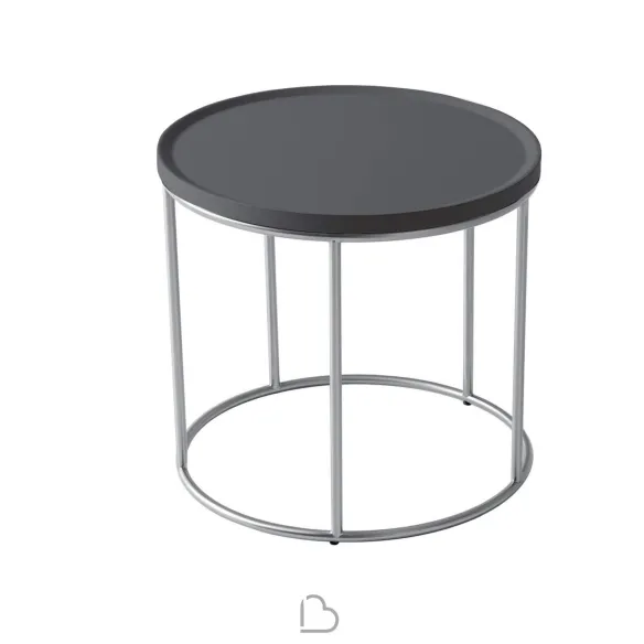 Mesa de centro MisuraEmme Sushi con base in metallo satinato