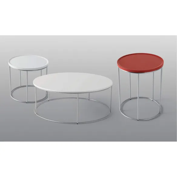 Table basse MisuraEmme Sushi with satin metal base