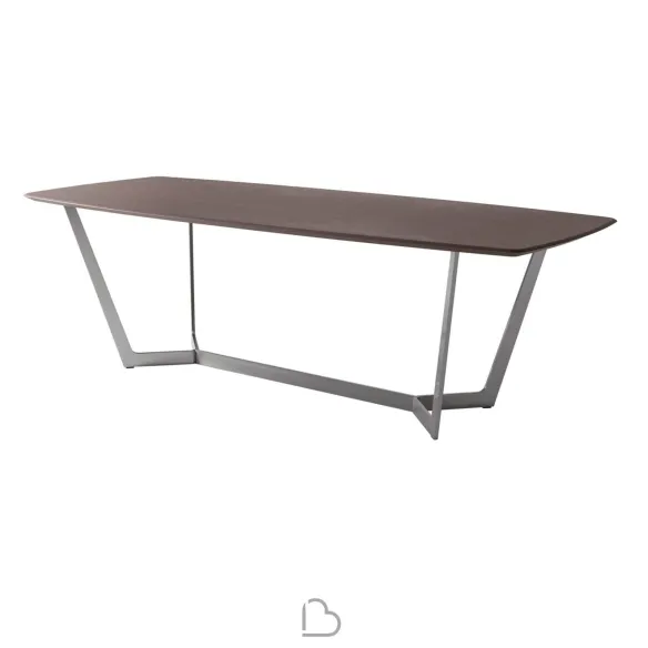 Table MisuraEmme Virgo with satin metal base