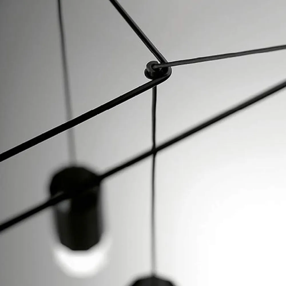 Lámpara de suspensión hexagonal Vibia Wireflow