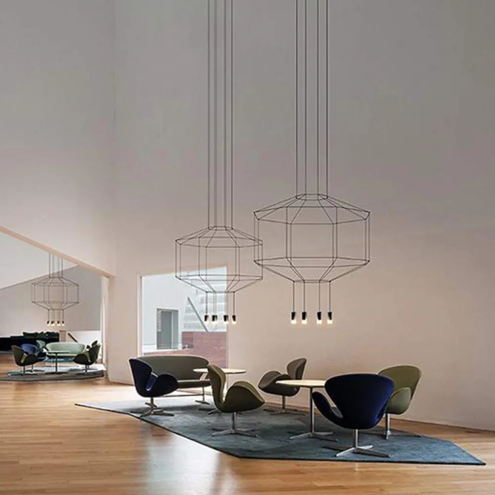 Sechseckige Hängeleuchte Vibia Wireflow