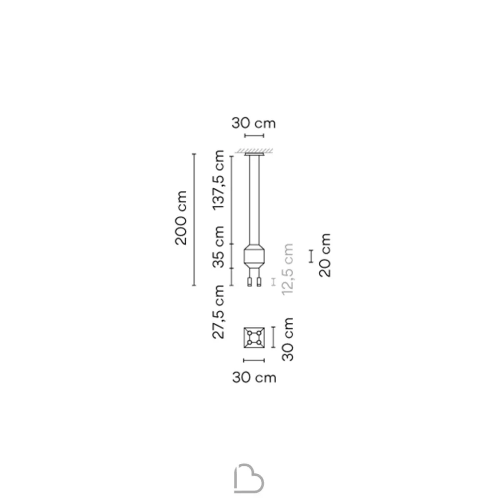 Lampada a Sospensione Quadrata Vibia Wireflow