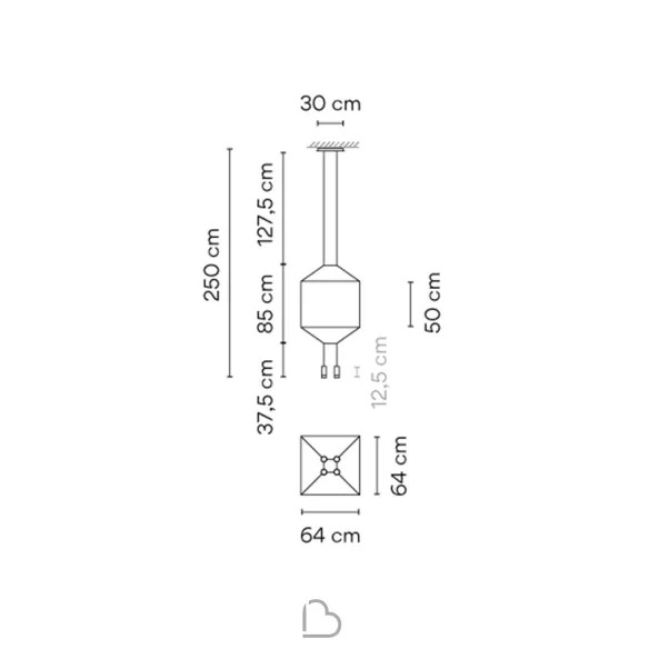 Square Suspension Lamp Vibia Wireflow