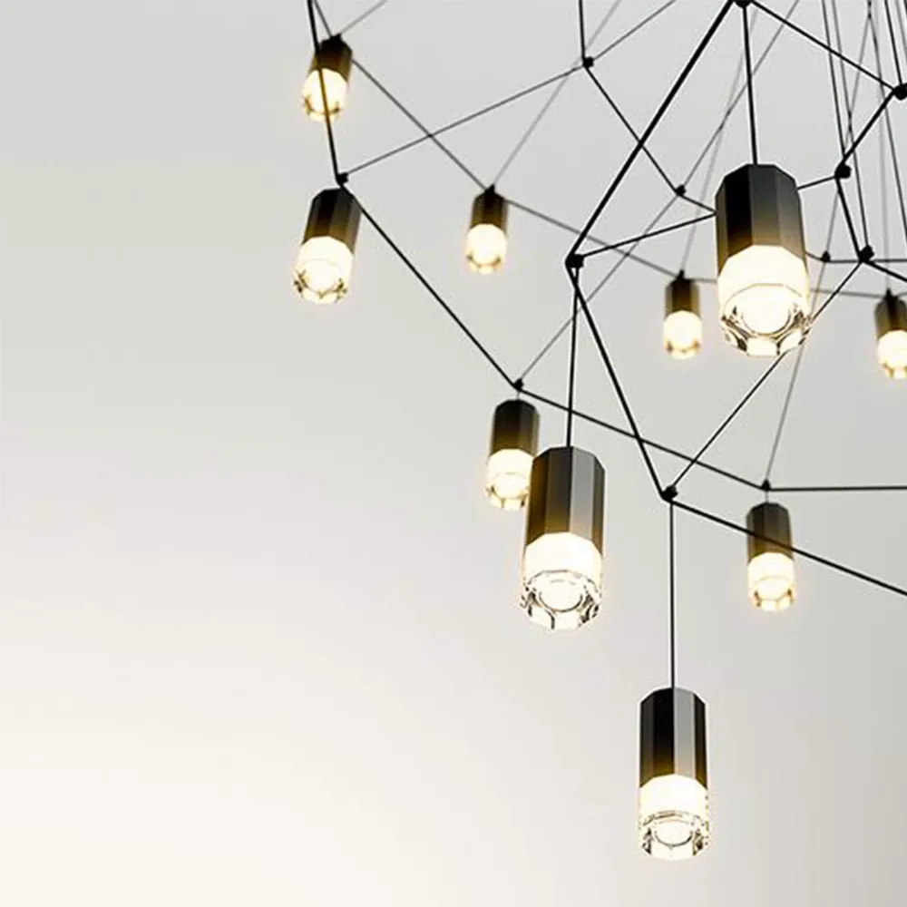 Pendant lamp Vibia Wireflow Chandelier