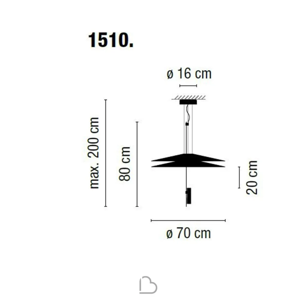 lámpara de techo Vibia Flamingo 1510