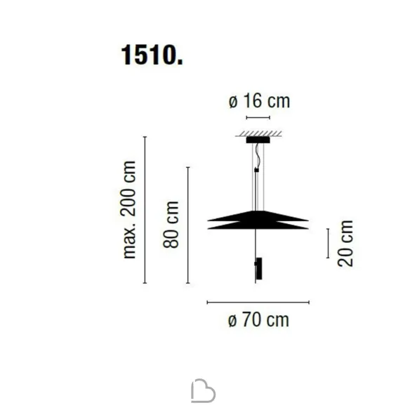 lámpara de techo Vibia Flamingo 1510