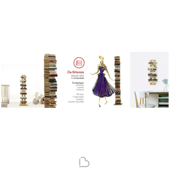 Bookcase  Le zie di Milano Zia Ortensia