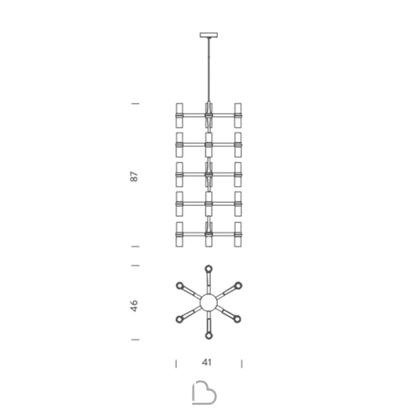 Nemo Crown Plana  Multi Pendant Lamp