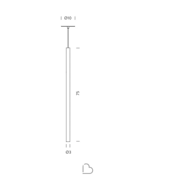 Nemo Canna Nuda Metallo Pendant Lamp Nemo