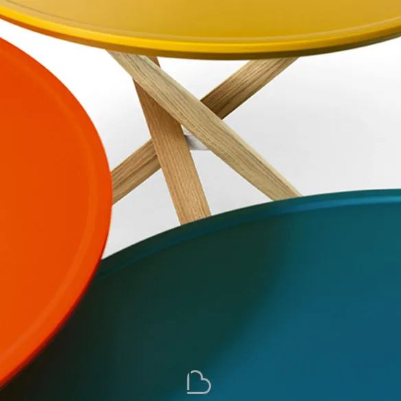 Set 3 Couchtische Skulpturen Jeux Pico - Palette