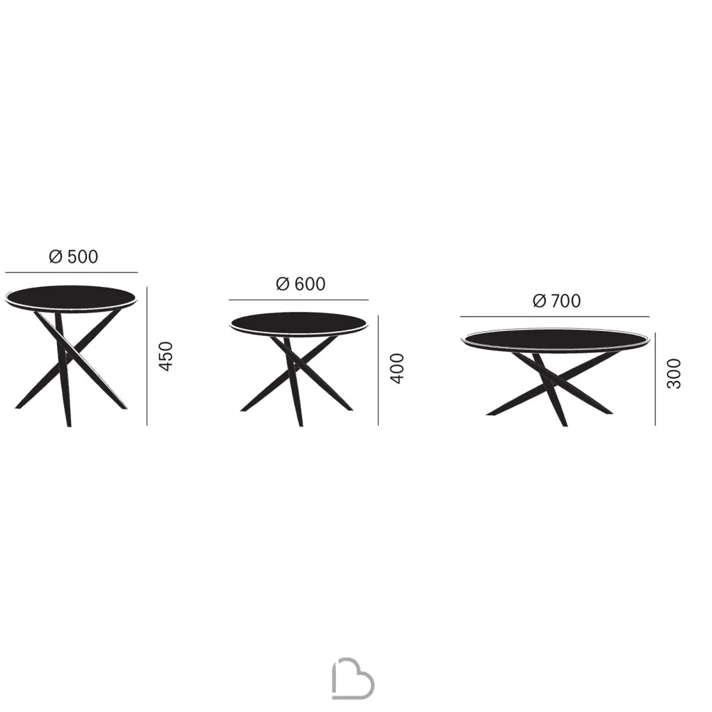 Set 3 Coffee tables Sculptures Jeux Pico - palette