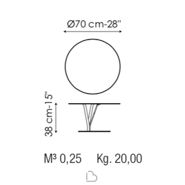 Coffee table Bonaldo Kadou Middle 2