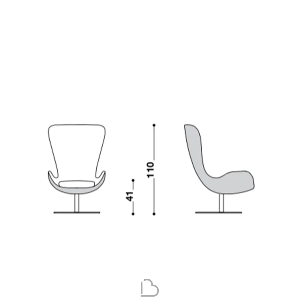 Armchair Désirée Wing