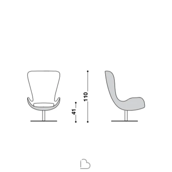 Fauteuil Désirée Wing
