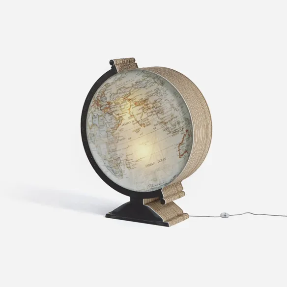 Lampada da terra in cartone Kubedesign Mondo