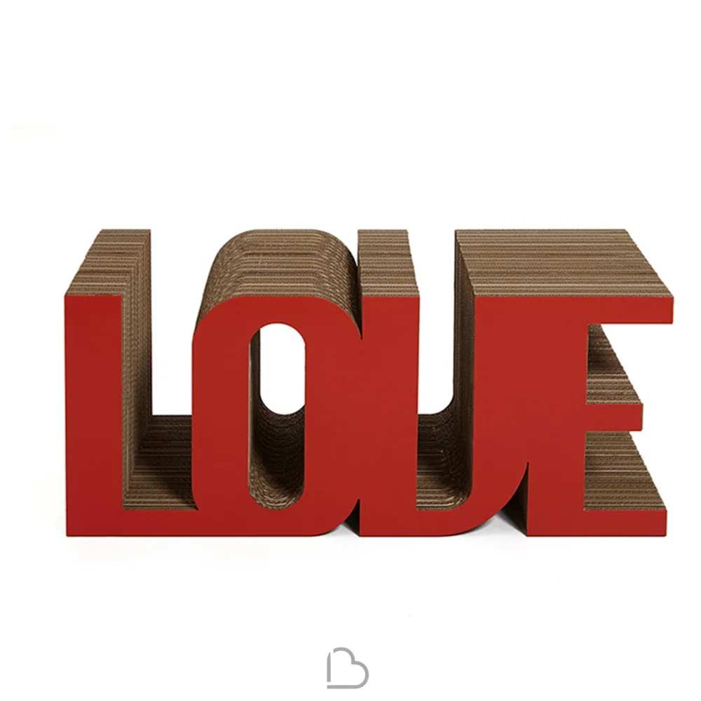 Zeitschriftenständer aus Pappe Kubedesign Love