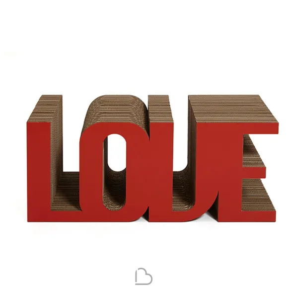 Zeitschriftenständer aus Pappe Kubedesign Love