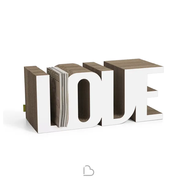 Cardboard magazine rack  Kubedesign Love