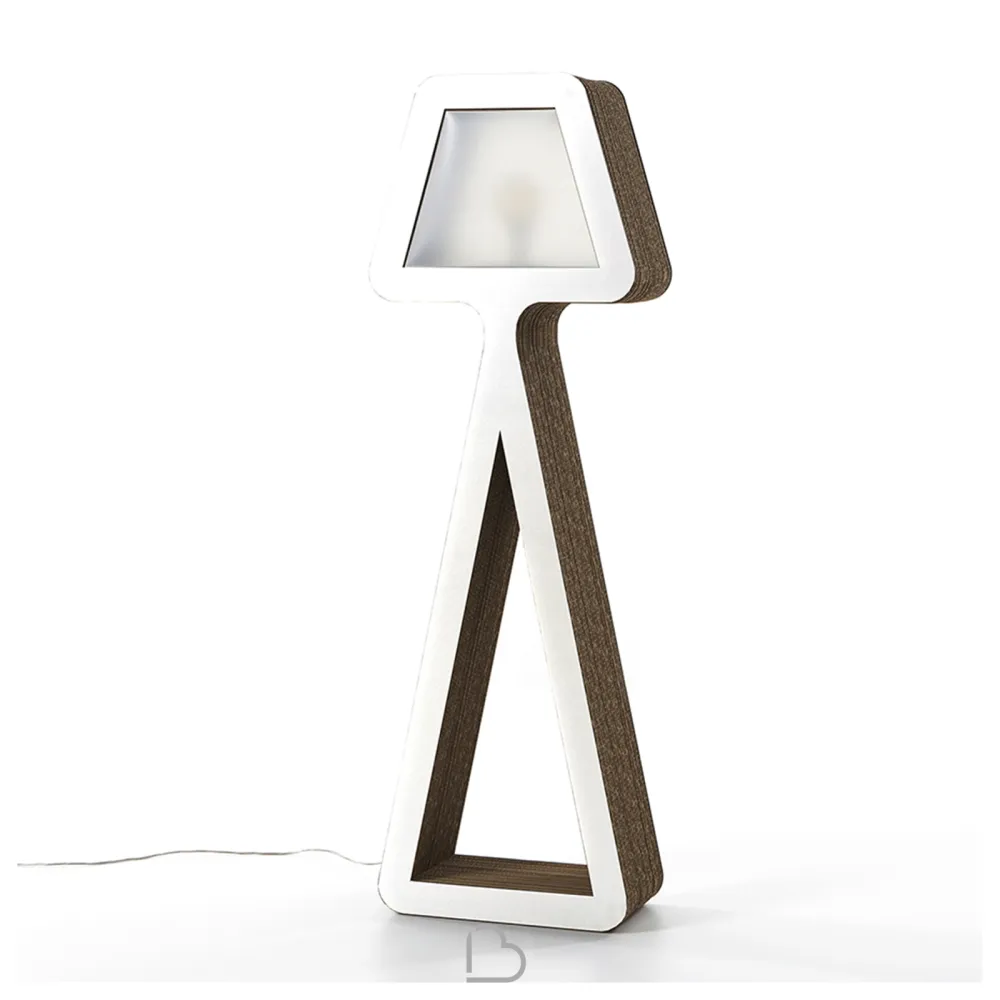 Cardboard Floor lamp Kubedesign Biancaneve