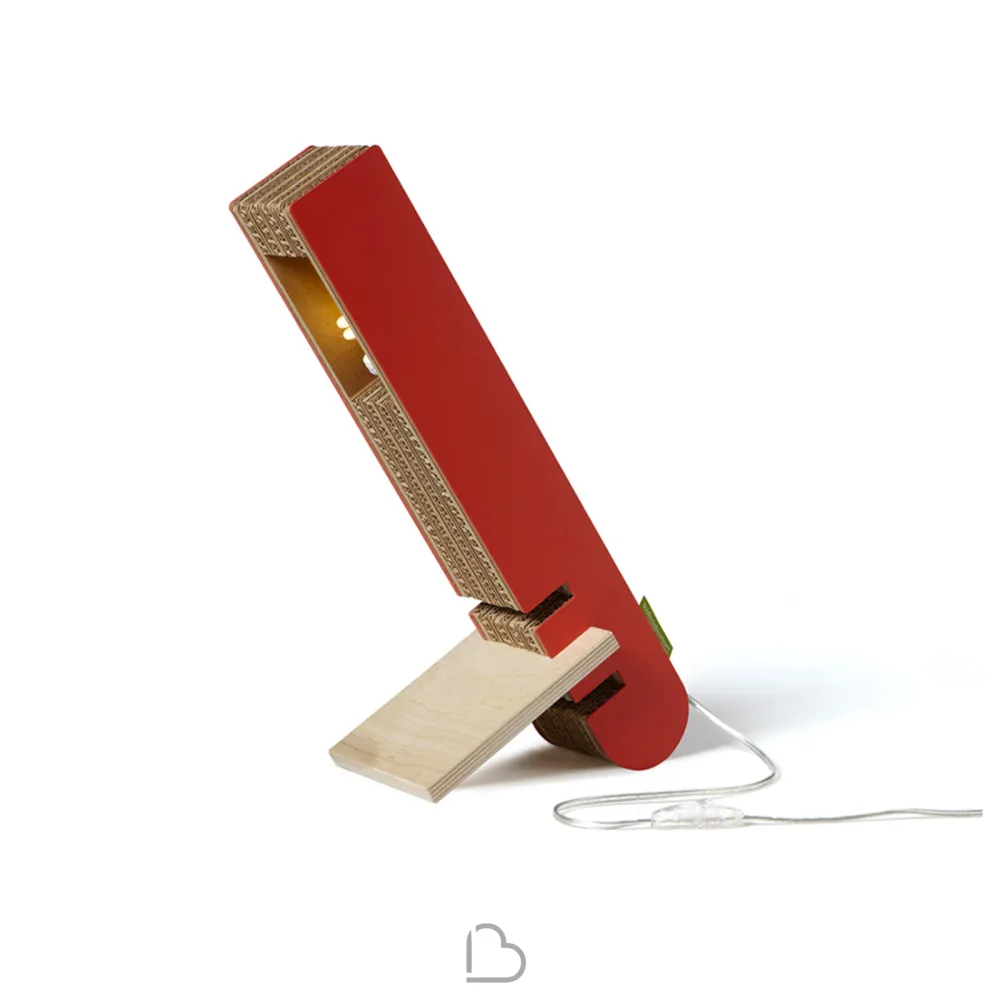 Cardboard table lamp  Kubedesign Regolo