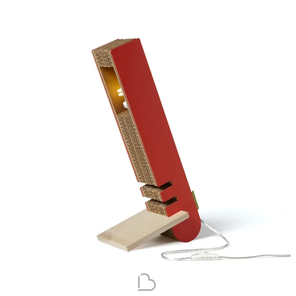 Cardboard table lamp  Kubedesign Regolo