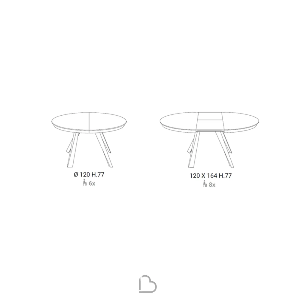 Tavolo Ozzio Emisfero T236 Emisfero Legno