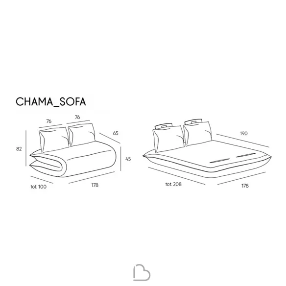 Lago Chama Divano-Letto