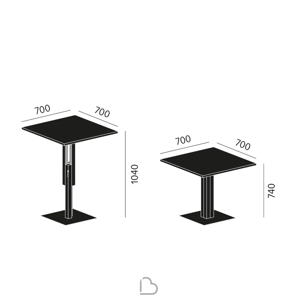 Table ajustable Sculpture Jeux Bistro