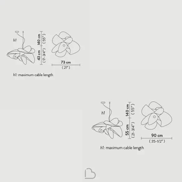 Lampe suspension Slamp  Étoile