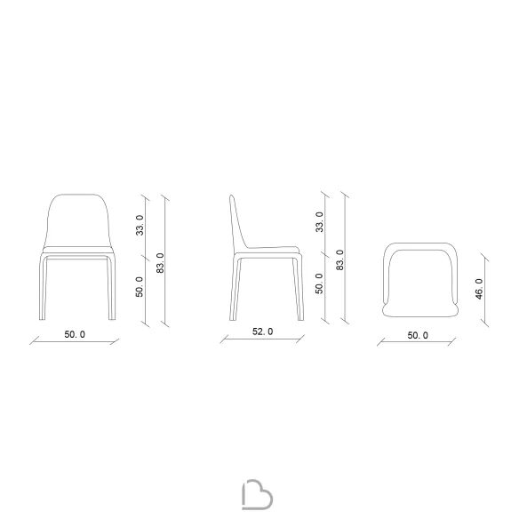 Chair Riflessi Margot without armrests