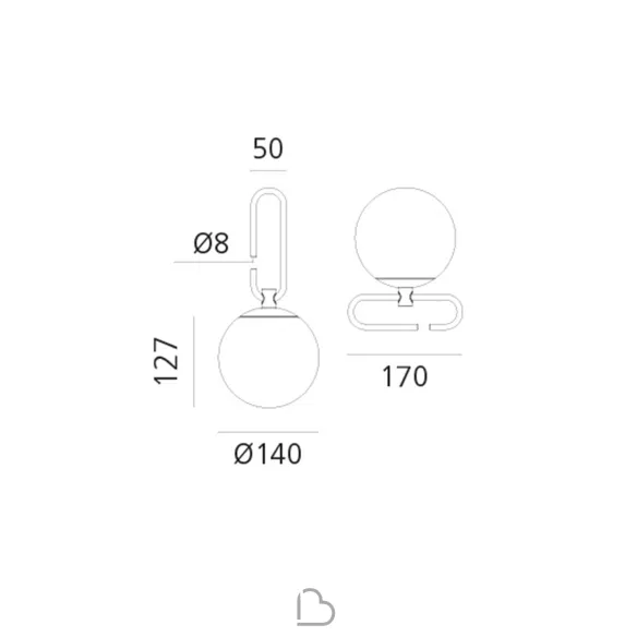 Lampara de mesa Artemide nh 1217