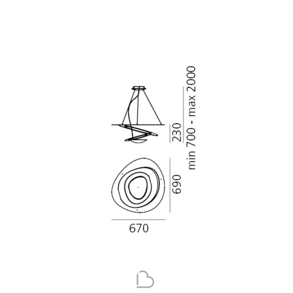 Hängeleuchte Artemide Pirce
