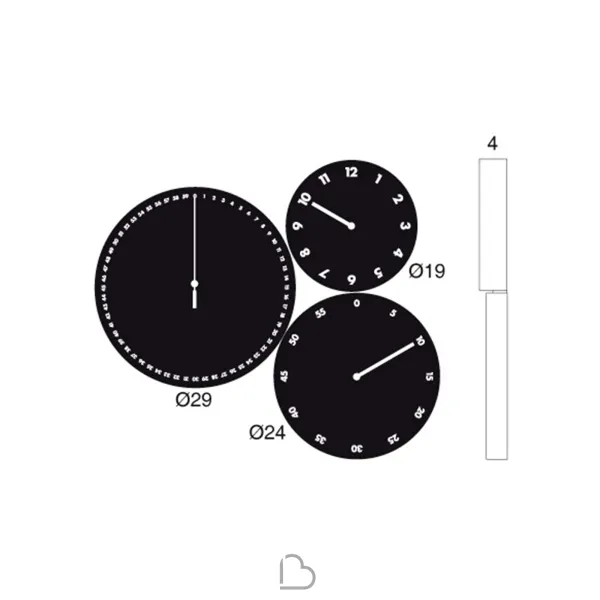 Wanduhr Progetti H:M:S: 2