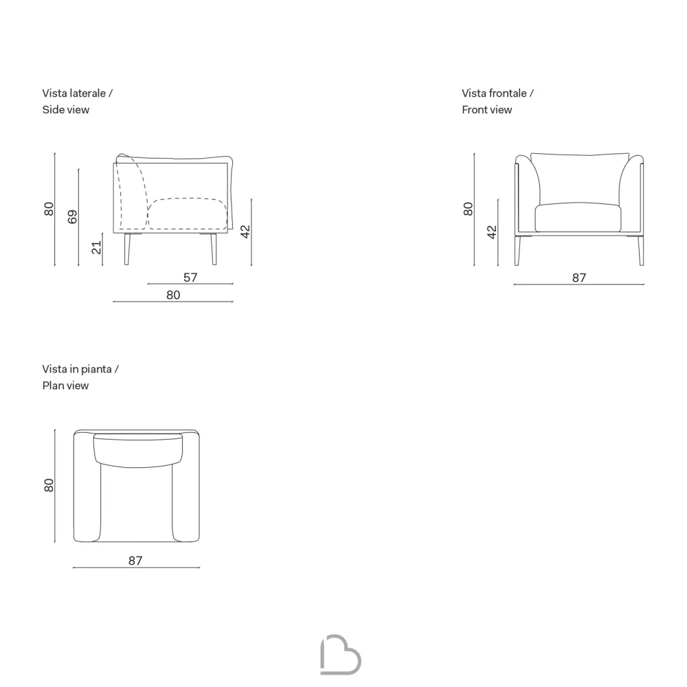Sillón Novamobili Kubì